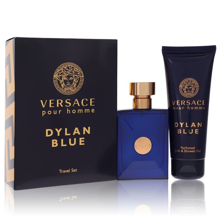 Versace Pour Homme Dylan Blue by Versace Gift Set -- 2 piece Travel Set includes 1.7 oz Eau de Toilette Spray + 3.4 oz Shower Gel (Men)